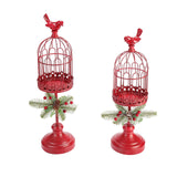Maxbell 2 Pieces Retro Candle Holder Candelabras Candlestick for Living Room Decor Birdcage