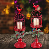 Maxbell 2 Pieces Retro Candle Holder Candelabras Candlestick for Living Room Decor Birdcage