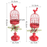Maxbell 2 Pieces Retro Candle Holder Candelabras Candlestick for Living Room Decor Birdcage