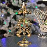 Maxbell Metal Mini Christmas Tree Crafts Decor Artificial Tree for Bedroom Holiday Aureate