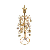 Maxbell Metal Mini Christmas Tree Crafts Decor Artificial Tree for Bedroom Holiday Aureate