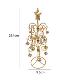Maxbell Metal Mini Christmas Tree Crafts Decor Artificial Tree for Bedroom Holiday Aureate