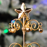 Maxbell Metal Mini Christmas Tree Crafts Decor Artificial Tree for Bedroom Holiday Aureate