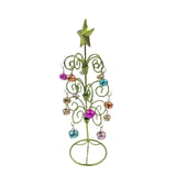 Maxbell Metal Mini Christmas Tree Crafts Decor Artificial Tree for Bedroom Holiday Green