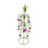 Maxbell Metal Mini Christmas Tree Crafts Decor Artificial Tree for Bedroom Holiday Green