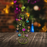 Maxbell Metal Mini Christmas Tree Crafts Decor Artificial Tree for Bedroom Holiday Green