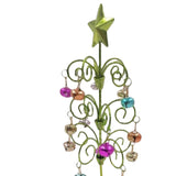 Maxbell Metal Mini Christmas Tree Crafts Decor Artificial Tree for Bedroom Holiday Green