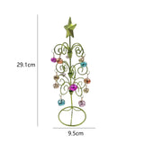 Maxbell Metal Mini Christmas Tree Crafts Decor Artificial Tree for Bedroom Holiday Green