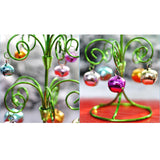 Maxbell Metal Mini Christmas Tree Crafts Decor Artificial Tree for Bedroom Holiday Green