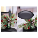 Maxbell Christmas Candle Holder Taper Candle Holder Iron Candlestick for Party 2 Heads Height24.2cm