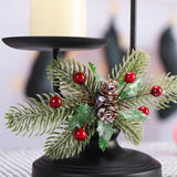 Maxbell Christmas Candle Holder Taper Candle Holder Iron Candlestick for Party 2 Heads Height24.2cm