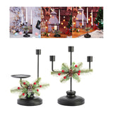 Maxbell Christmas Candle Holder Taper Candle Holder Iron Candlestick for Party 2 Heads Height24.2cm