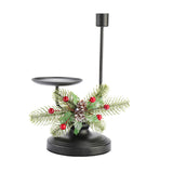 Maxbell Christmas Candle Holder Taper Candle Holder Iron Candlestick for Party 2 Heads Height24.2cm