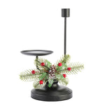 Maxbell Christmas Candle Holder Taper Candle Holder Iron Candlestick for Party 2 Heads Height24.2cm
