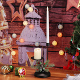 Maxbell Christmas Candle Holder Taper Candle Holder Iron Candlestick for Party 2 Heads Height24.2cm