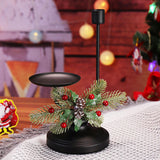 Maxbell Christmas Candle Holder Taper Candle Holder Iron Candlestick for Party 2 Heads Height24.2cm