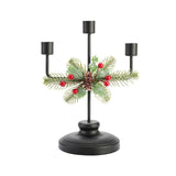 Maxbell Christmas Candle Holder Taper Candle Holder Iron Candlestick for Party 3 Heads Height24.2cm