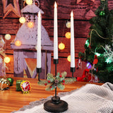 Maxbell Christmas Candle Holder Taper Candle Holder Iron Candlestick for Party 3 Heads Height24.2cm