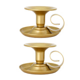 Maxbell 2Pcs Elegant Candle Holders Ornament Candlestick Event Pillar Stand