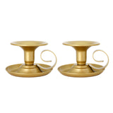 Maxbell 2Pcs Elegant Candle Holders Ornament Candlestick Event Pillar Stand