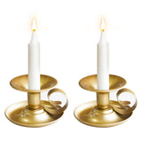 Maxbell 2Pcs Elegant Candle Holders Ornament Candlestick Event Pillar Stand