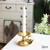 Maxbell 2Pcs Elegant Candle Holders Ornament Candlestick Event Pillar Stand