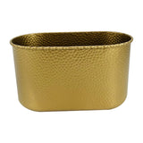 Maxbell Metal Flower Pot Iron Vase Rectangle Plating for Front Porch Garden Aureate S