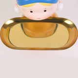 Maxbell Nordic Girl Figurine Statue Fruit Serving Plate Cosmetic Vanity Tray 18cmx17cmx21cm