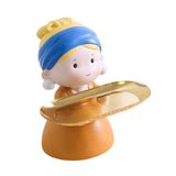Maxbell Nordic Girl Figurine Statue Fruit Serving Plate Cosmetic Vanity Tray 18cmx17cmx21cm