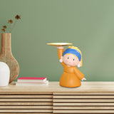 Maxbell Nordic Girl Figurine Statue Fruit Serving Plate Cosmetic Vanity Tray 27cmx17cmx25.5cm