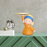 Maxbell Nordic Girl Figurine Statue Fruit Serving Plate Cosmetic Vanity Tray 27cmx17cmx25.5cm