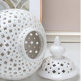 Maxbell Ceramic Flower Vase Temple Jar Storage Weddings Party Porcelain Ginger Jar