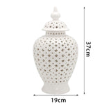 Maxbell Ceramic Flower Vase Temple Jar Storage Weddings Party Porcelain Ginger Jar