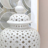 Maxbell Ceramic Flower Vase Temple Jar Storage Weddings Party Porcelain Ginger Jar