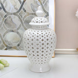 Maxbell Ceramic Flower Vase Temple Jar Storage Weddings Party Porcelain Ginger Jar