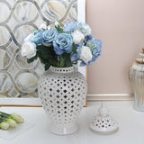 Maxbell Ceramic Flower Vase Temple Jar Storage Weddings Party Porcelain Ginger Jar