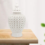 Maxbell Ceramic Flower Vase Temple Jar Storage Weddings Party Porcelain Ginger Jar