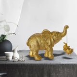 Maxbell Nordic Elephant Statue Animal Statue Resin for Home Decoration Desk Office