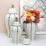 Maxbell Ceramic Ginger Jar Flower Vase Home Display Weddings Bedroom Decoration L