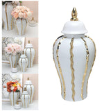 Maxbell Ceramic Ginger Jar Flower Vase Home Display Weddings Bedroom Decoration L