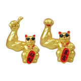 Maxbell Modern Resin Figurines Sculpture Desktop Ornament Artwork Lucky Cat Statues Fortune