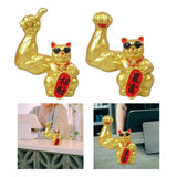 Maxbell Modern Resin Figurines Sculpture Desktop Ornament Artwork Lucky Cat Statues Fortune