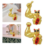 Maxbell Modern Resin Figurines Sculpture Desktop Ornament Artwork Lucky Cat Statues Fortune