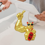 Maxbell Modern Resin Figurines Sculpture Desktop Ornament Artwork Lucky Cat Statues Fortune