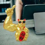 Maxbell Modern Resin Figurines Sculpture Desktop Ornament Artwork Lucky Cat Statues Fortune