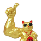 Maxbell Modern Resin Figurines Sculpture Desktop Ornament Artwork Lucky Cat Statues Fortune