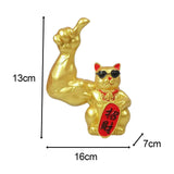 Maxbell Modern Resin Figurines Sculpture Desktop Ornament Artwork Lucky Cat Statues Fortune