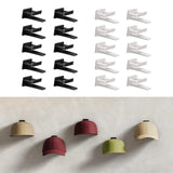 Maxbell 10Pcs Hat Hooks for Wall, Hat Rack Multifunctional Hat Storage Durable Black