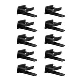 Maxbell 10Pcs Hat Hooks for Wall, Hat Rack Multifunctional Hat Storage Durable Black