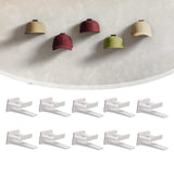 Maxbell 10Pcs Hat Hooks for Wall, Hat Rack Multifunctional Hat Storage Durable White